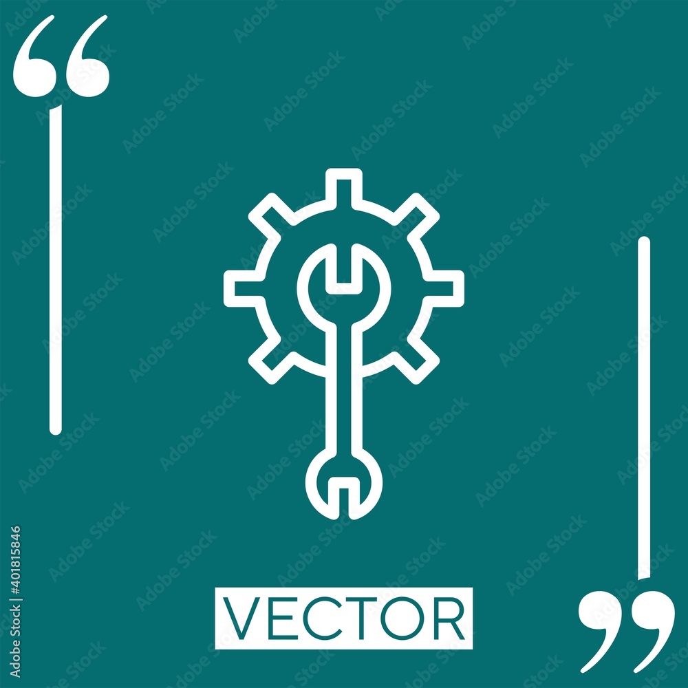 Poster engineering vector icon linear icon. editable stroke line