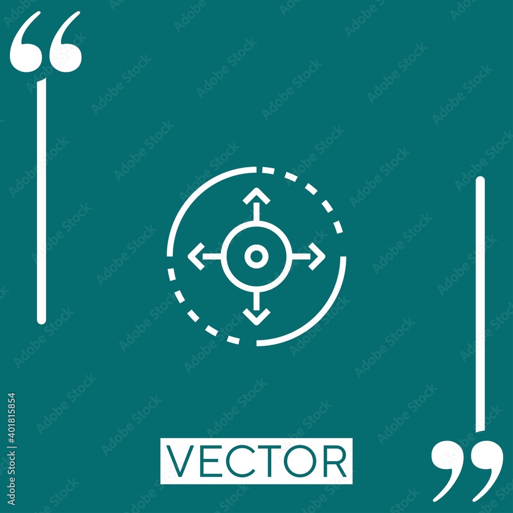 Poster expand vector icon linear icon. editable stroke line
