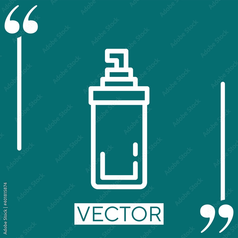 Poster foundation vector icon linear icon. editable stroke line