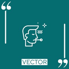 fever vector icon Linear icon. Editable stroke line