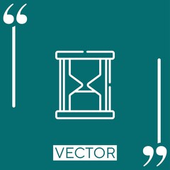 hourglass vector icon Linear icon. Editable stroke line