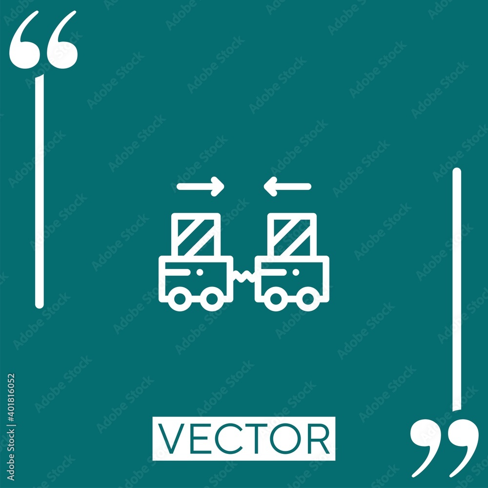 Poster physics vector icon linear icon. editable stroke line