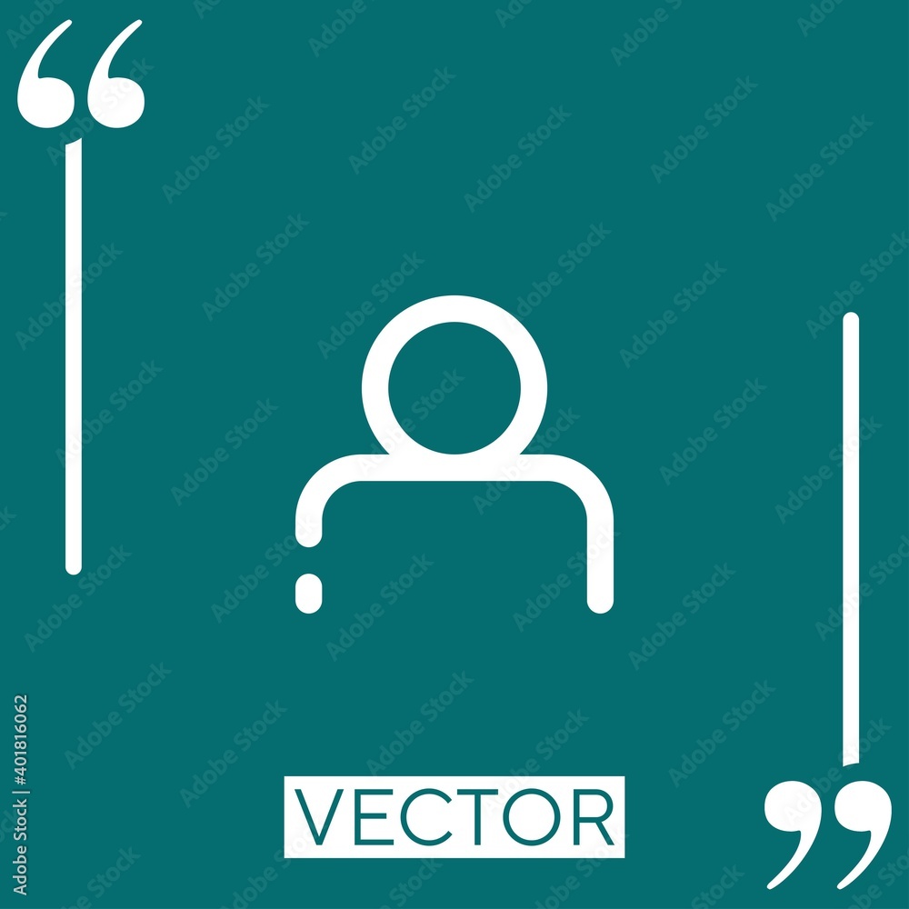 Poster profile vector icon linear icon. editable stroke line