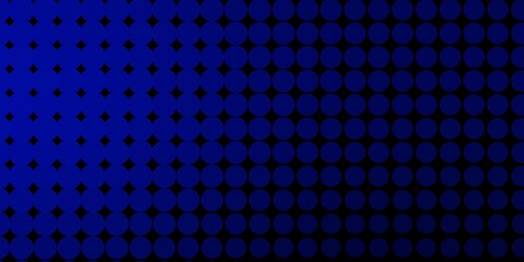 Fototapeta na wymiar Dark BLUE vector backdrop with circles.