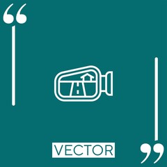 side mirror vector icon Linear icon. Editable stroke line