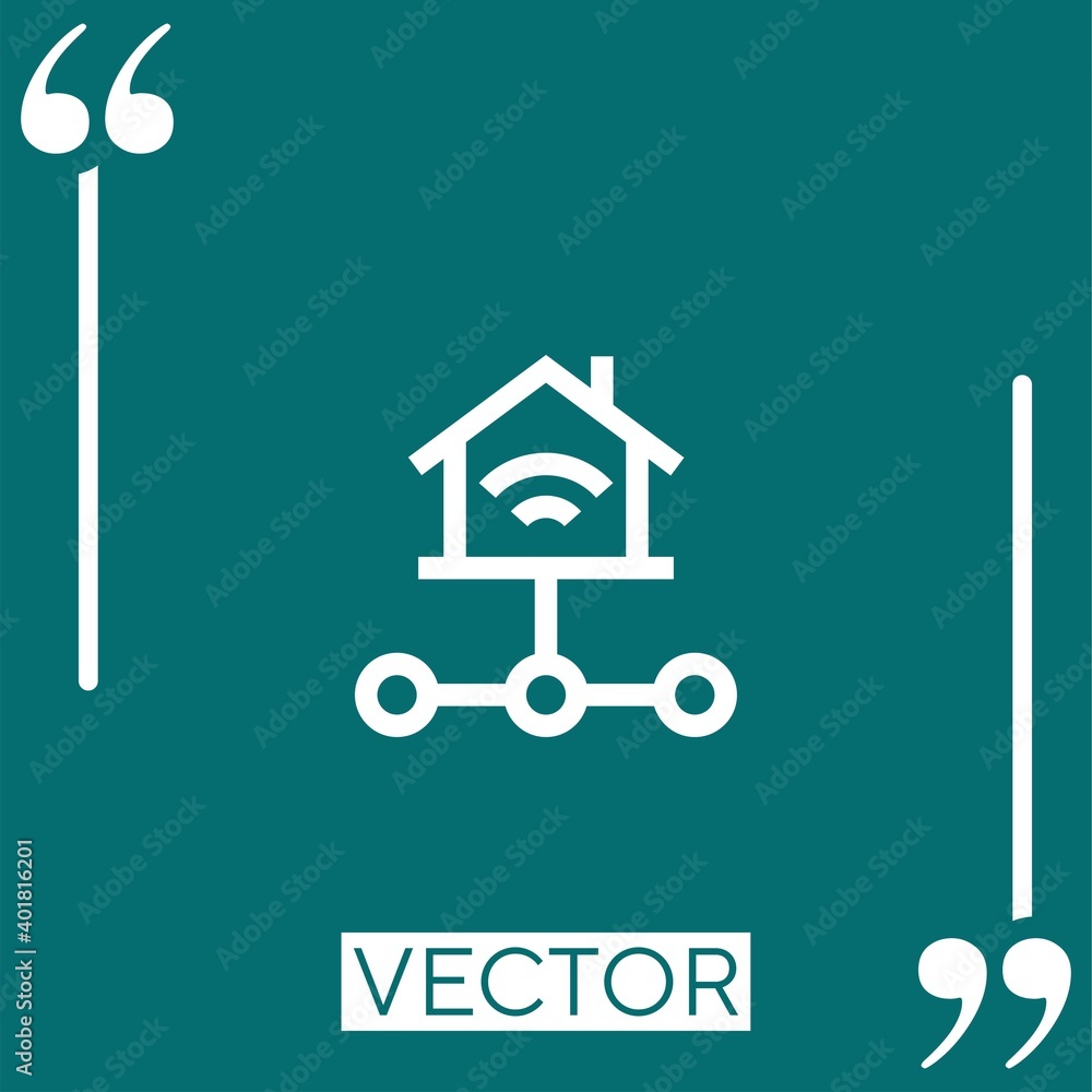 Poster connection vector icon linear icon. editable stroke line