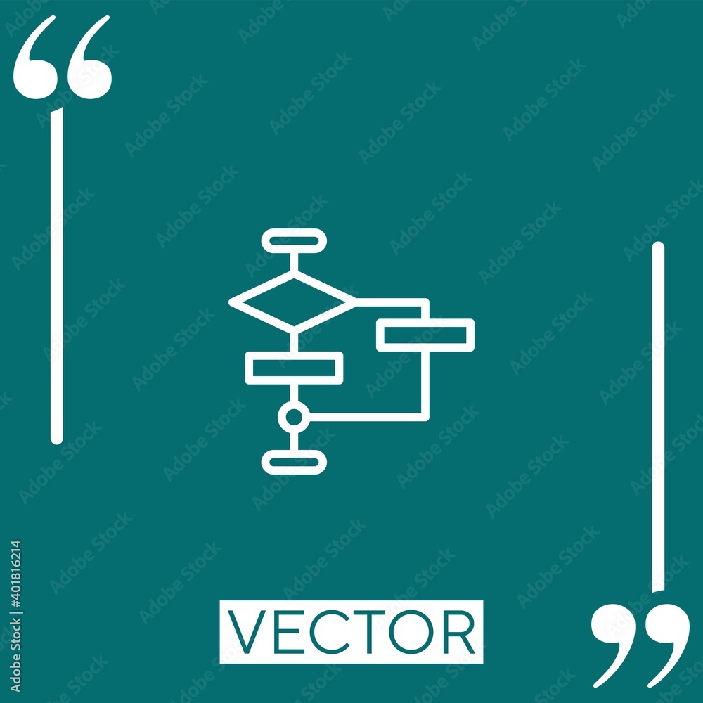 Poster diagram vector icon linear icon. editable stroke line