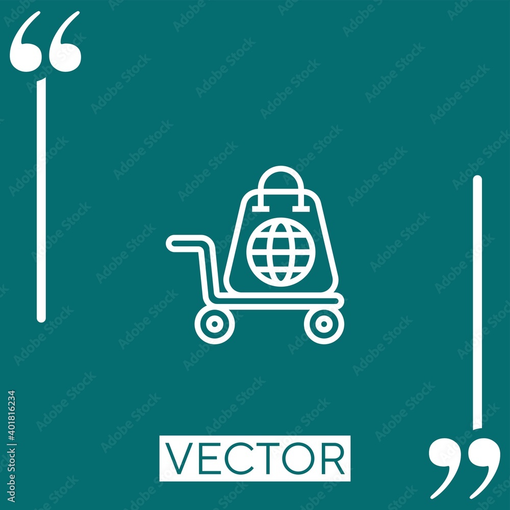 Poster ecommerce vector icon linear icon. editable stroke line