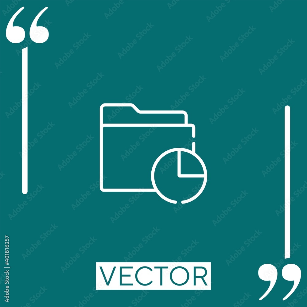 Poster folder vector icon linear icon. editable stroke line