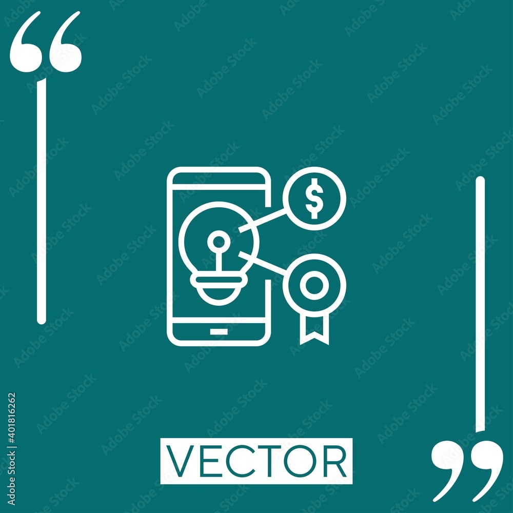 Poster gamification vector icon linear icon. editable stroke line