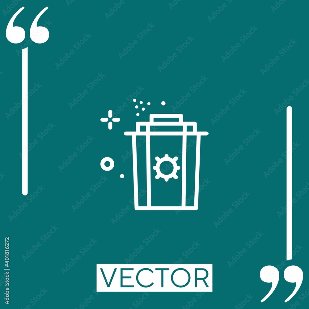 Poster garbage vector icon linear icon. editable stroke line