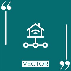 connection vector icon Linear icon. Editable stroke line