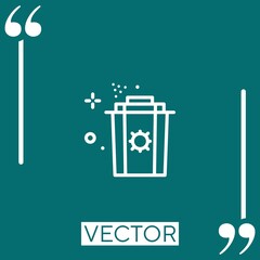 garbage vector icon Linear icon. Editable stroke line