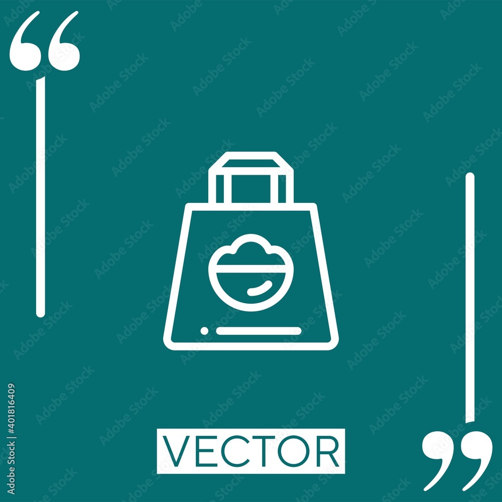 Poster paper bag vector icon linear icon. editable stroke line