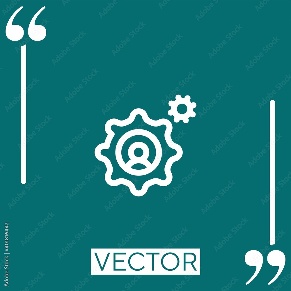 Poster process vector icon linear icon. editable stroke line