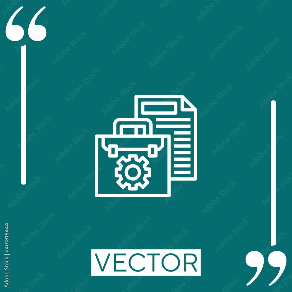 Poster project vector icon linear icon. editable stroke line