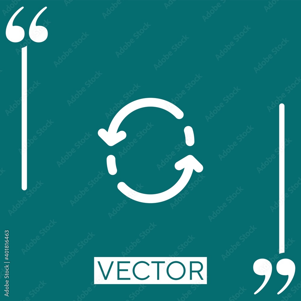 Poster reload vector icon Linear icon. Editable stroke line