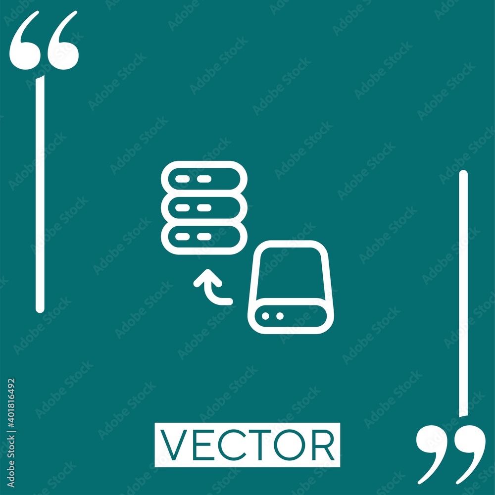Poster storage device vector icon linear icon. editable stroke line