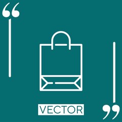 shopping bag vector icon Linear icon. Editable stroke line