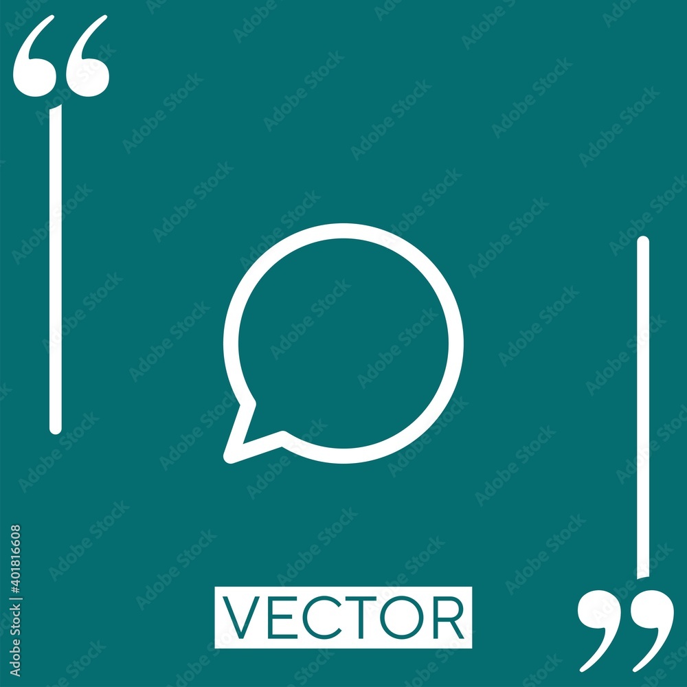 Poster chat bubble vector icon linear icon. editable stroke line