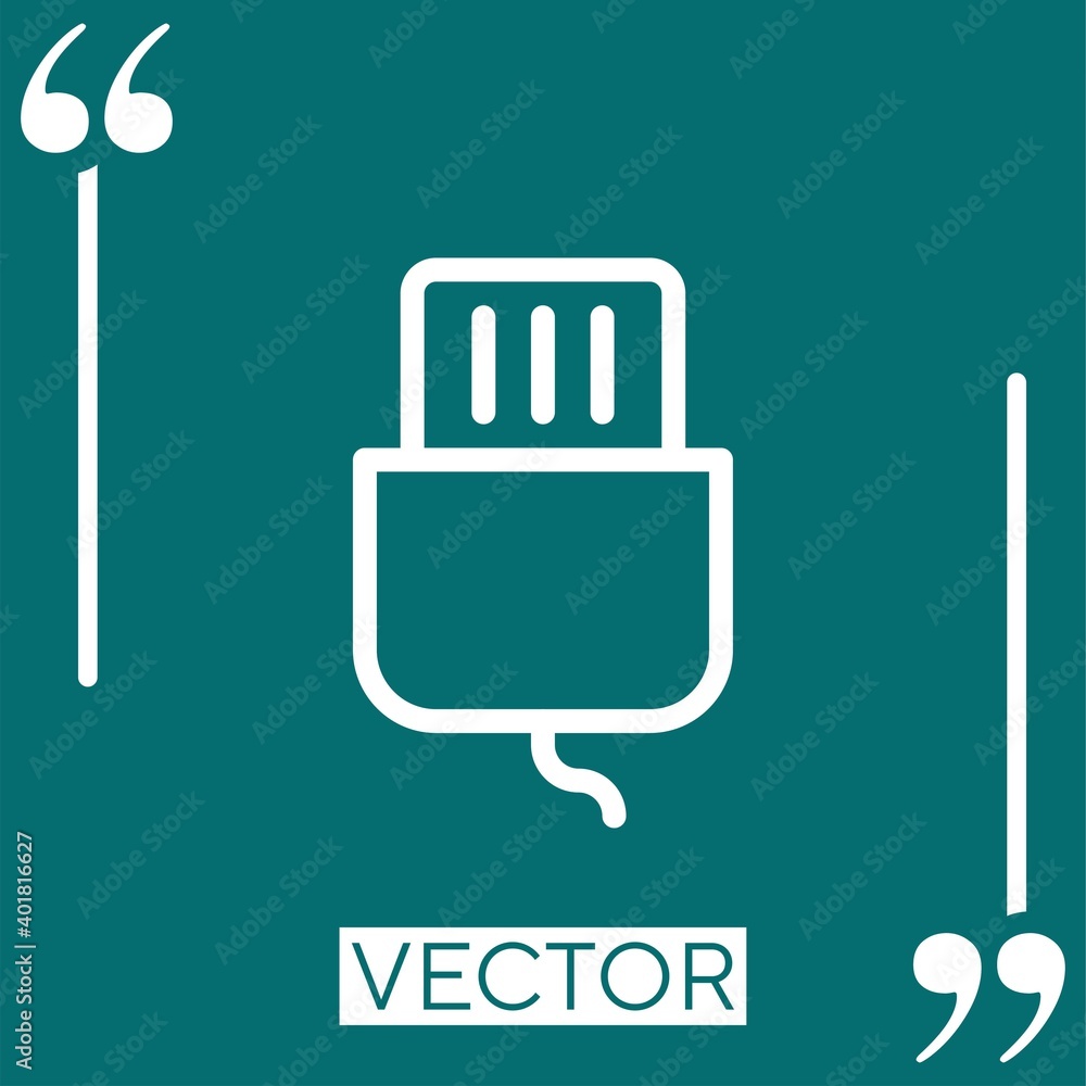 Poster connection vector icon linear icon. editable stroke line