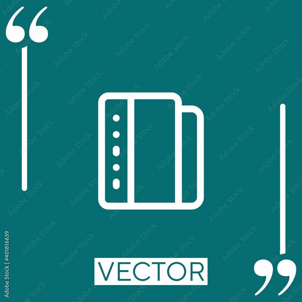 Poster document vector icon linear icon. editable stroke line