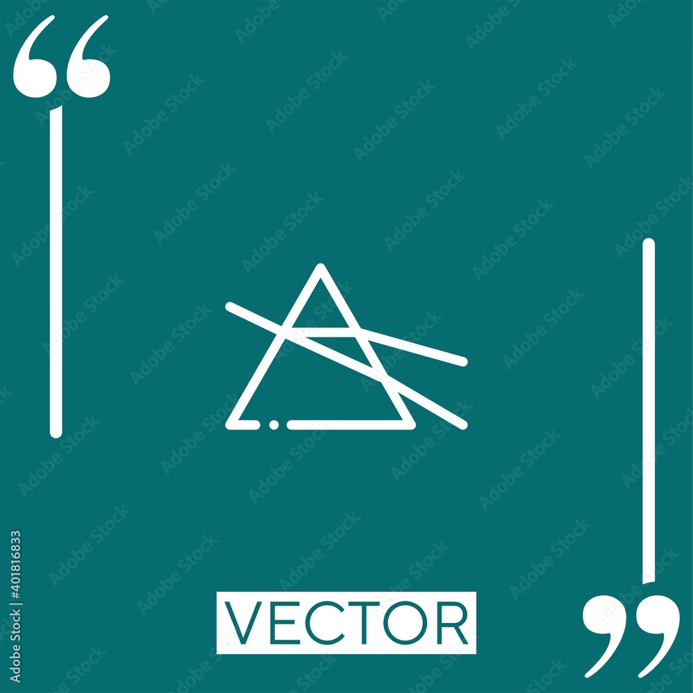 Poster prism vector icon linear icon. editable stroke line