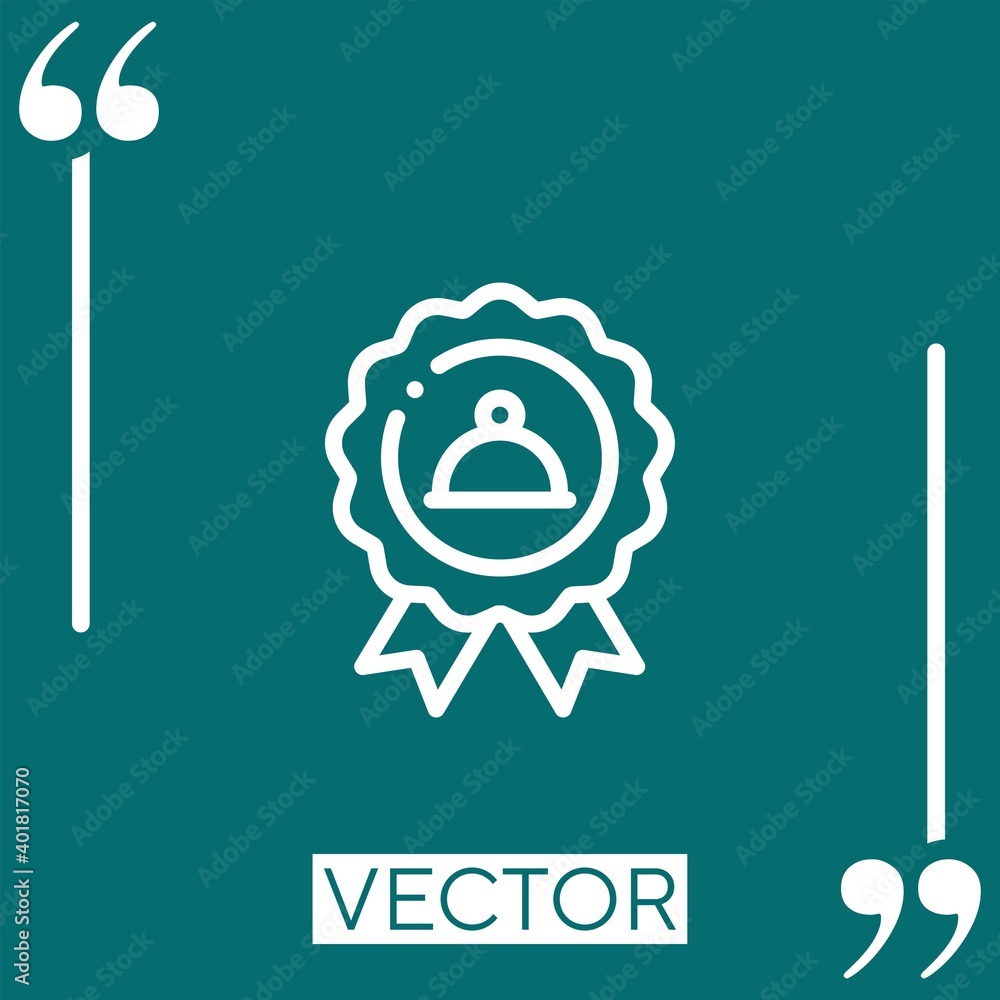 Poster guarantee vector icon linear icon. editable stroke line