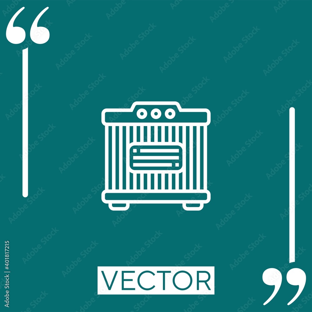 Poster radiator vector icon linear icon. editable stroke line