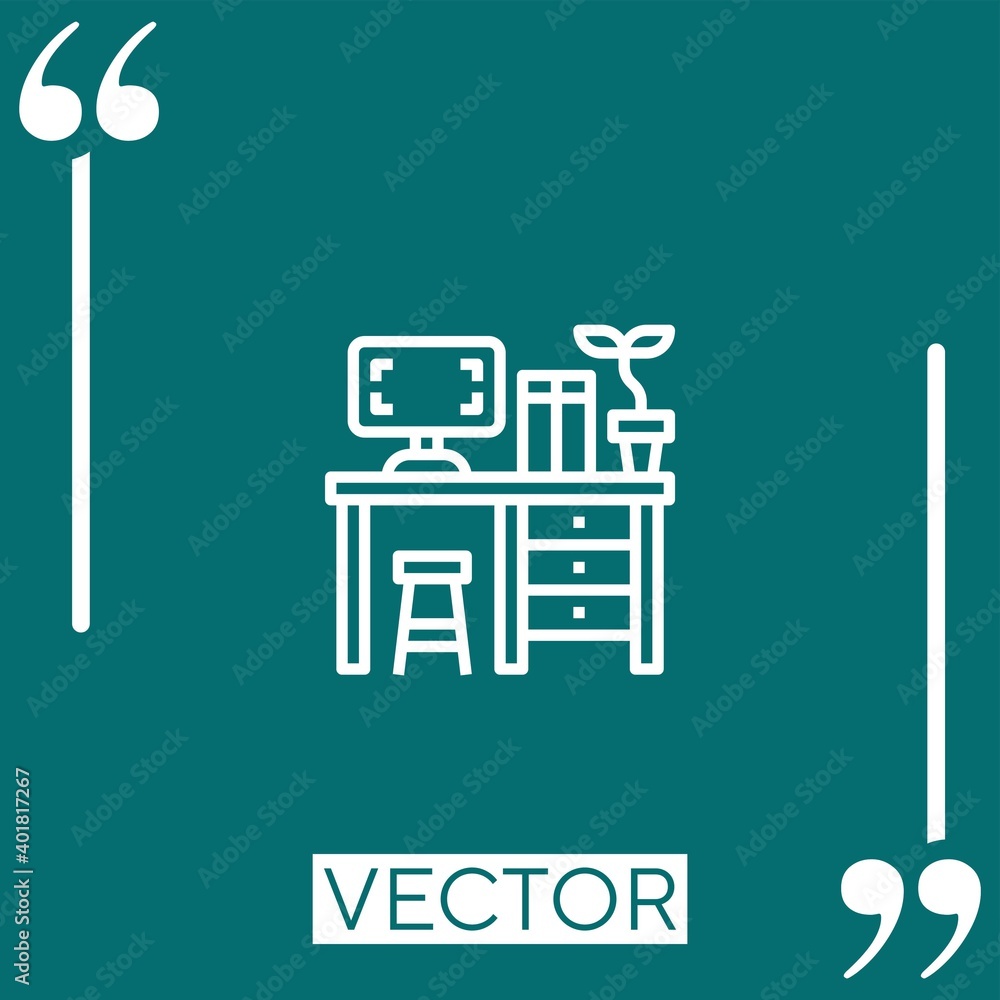 Poster studio vector icon linear icon. editable stroke line