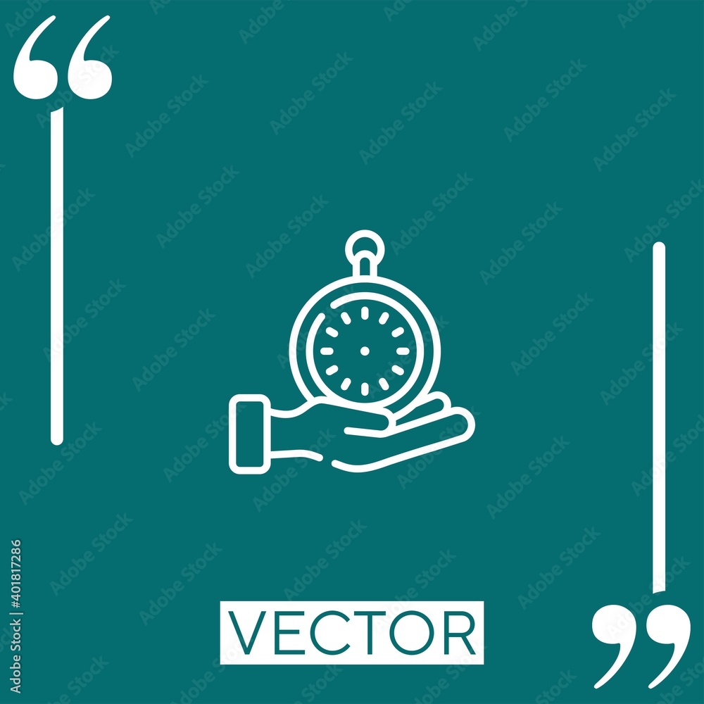 Aufkleber time management vector icon linear icon. editable stroke line