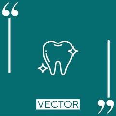 tooth   vector icon Linear icon. Editable stroke line