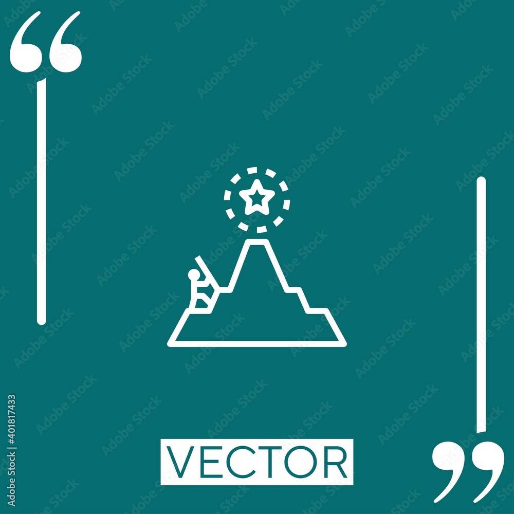 Poster effort vector icon linear icon. editable stroke line
