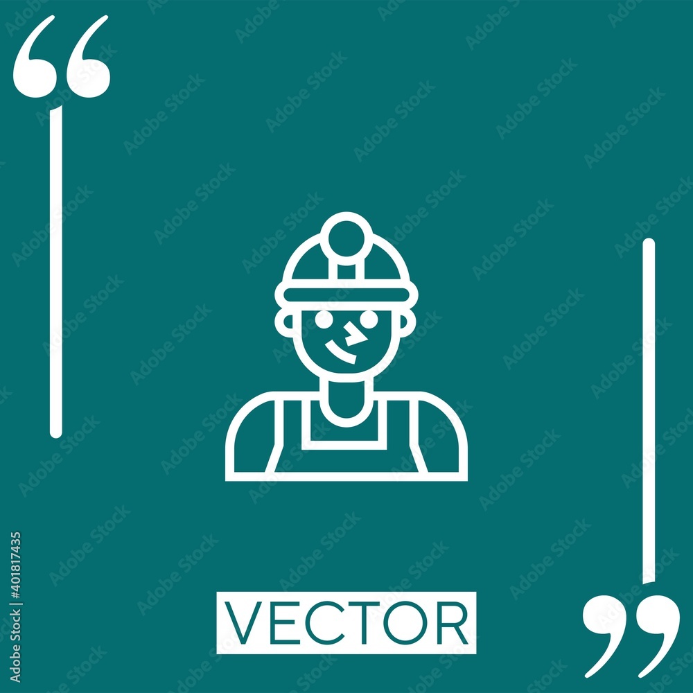 Aufkleber engineer vector icon linear icon. editable stroke line