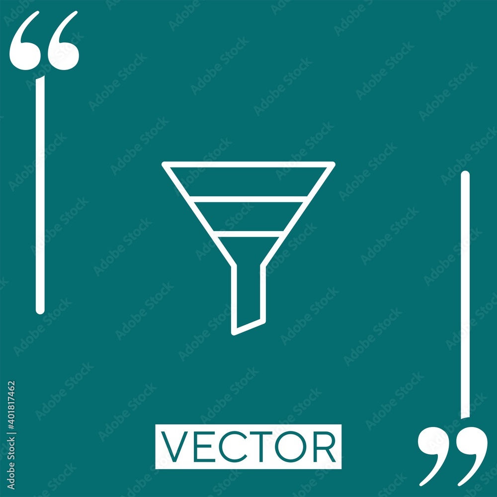 Poster filter vector icon linear icon. editable stroke line