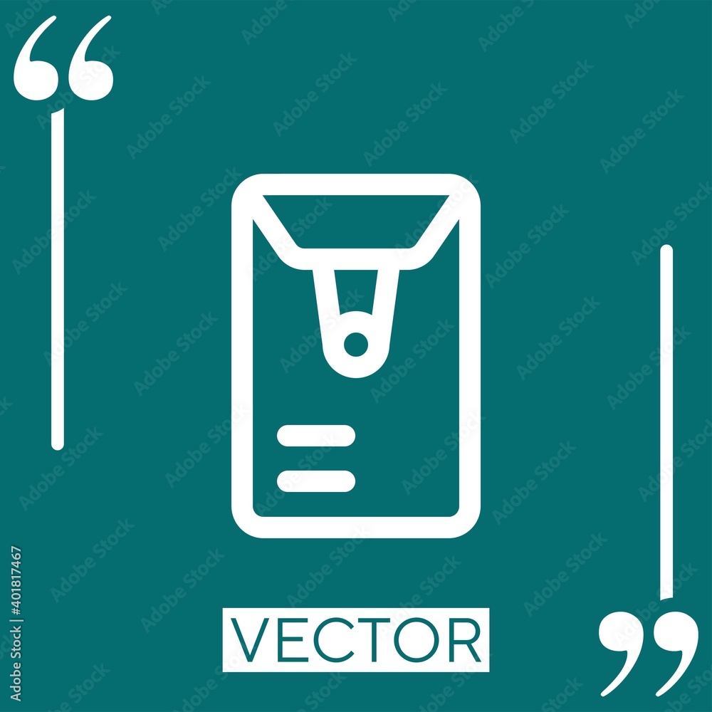 Poster folder vector icon linear icon. editable stroke line