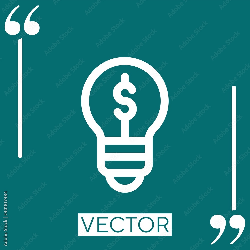 Poster idea vector icon linear icon. editable stroke line