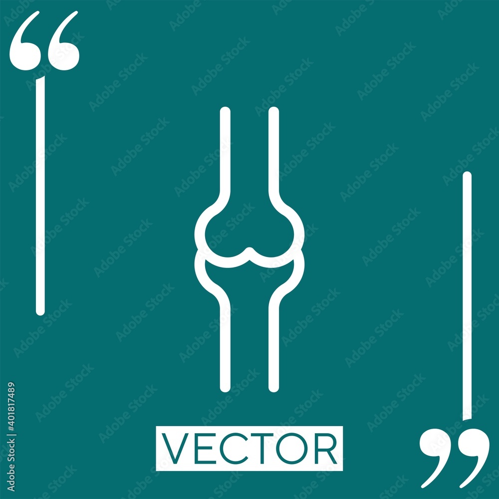 Poster joints vector icon linear icon. editable stroke line