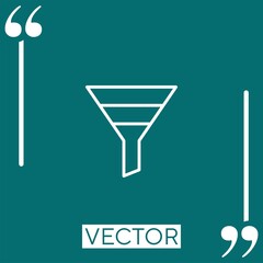 filter vector icon Linear icon. Editable stroke line
