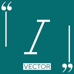 italic vector icon Linear icon. Editable stroke line