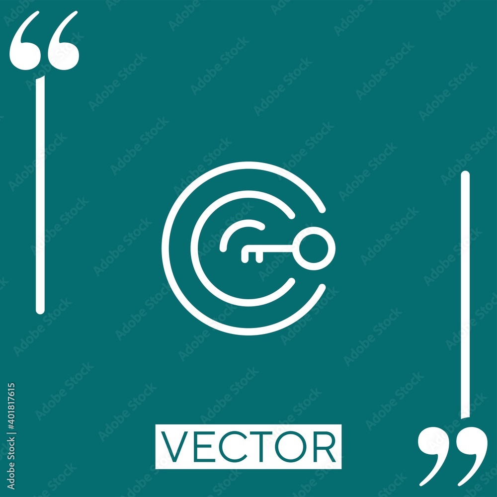 Poster target vector icon linear icon. editable stroke line