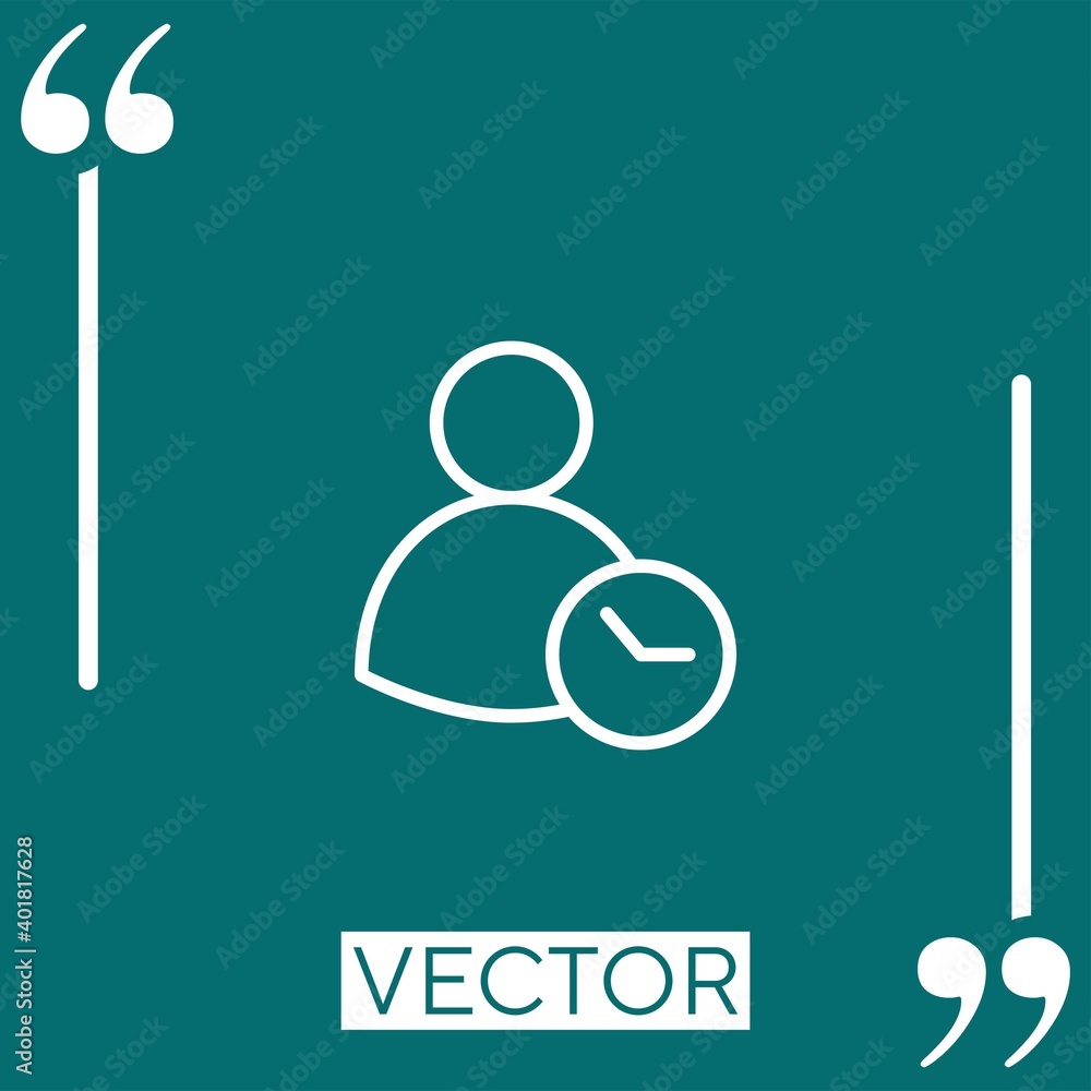 Poster user vector icon linear icon. editable stroke line