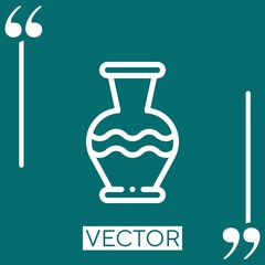 vase vector icon Linear icon. Editable stroke line