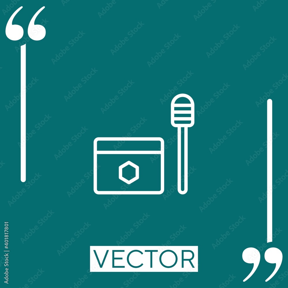 Poster honey vector icon linear icon. editable stroke line