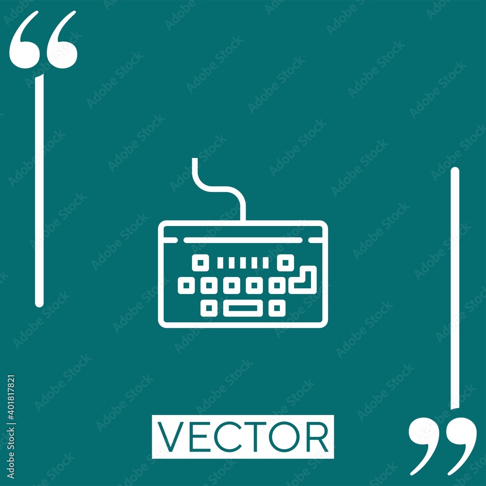 Fototapete keyboard vector icon linear icon. editable stroke line