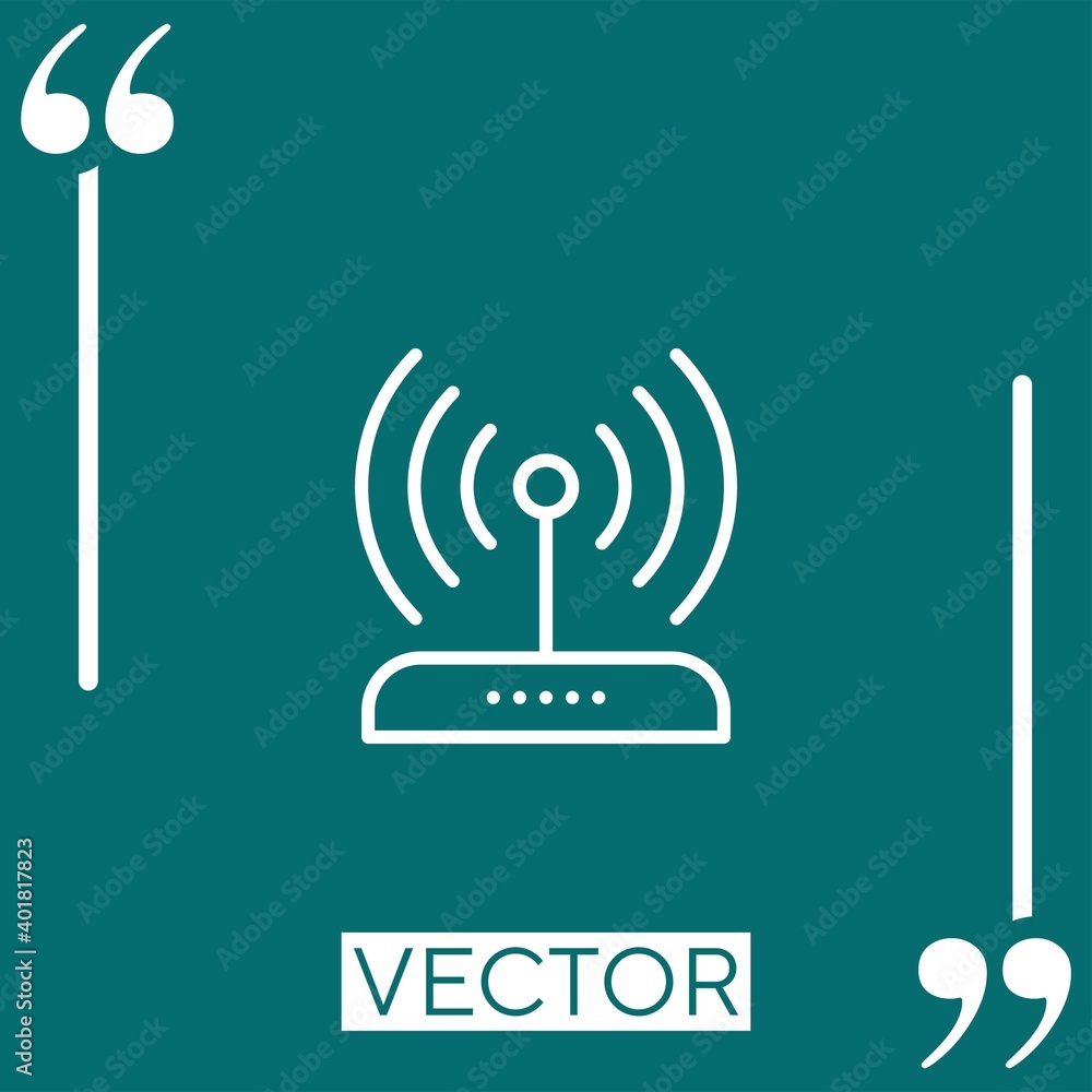Poster internet vector icon linear icon. editable stroke line
