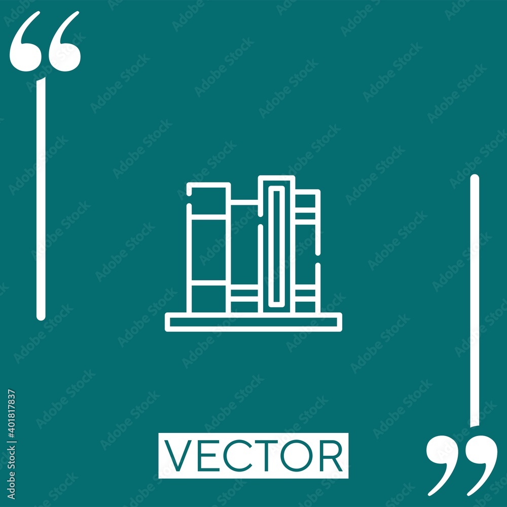 Poster library vector icon linear icon. editable stroke line