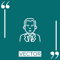 martin luther king vector icon Linear icon. Editable stroke line