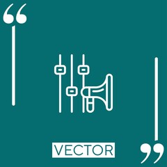 megaphone vector icon Linear icon. Editable stroke line