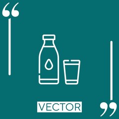 milk vector icon Linear icon. Editable stroke line